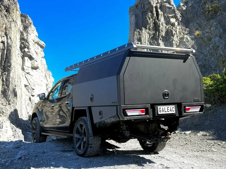 GALEFORCE service body closed on a Nissan Navara at the coast