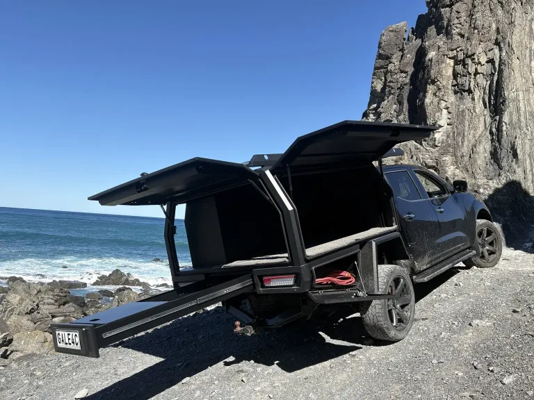 GALEFORCE service body with full-length rear trundle drawer extended